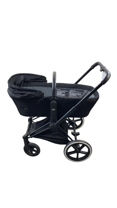 Shop Cybex Priam Stroller Frame With Carry Cot, Deep Black, Matte Black at GoodBuy Gear