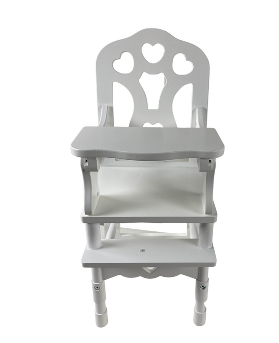 Melissa & Doug White Wooden Doll High Chair