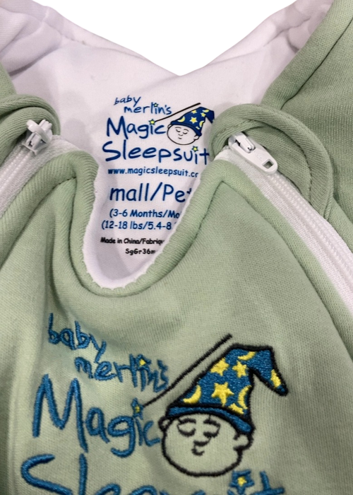 Shop Baby Merlin's Magic Sleepsuit, Cotton, Sage Green, Small 3-6 Months at GoodBuy Gear