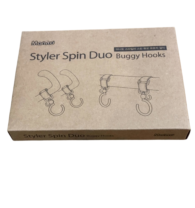 Shop Manito Styler Spin Stroller Hooks, Silver/Black at GoodBuy Gear