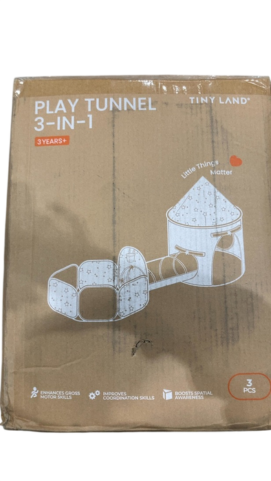 Shop Tiny Land 3-in-1 Toddler Play Tunnel Set, Khaki at GoodBuy Gear