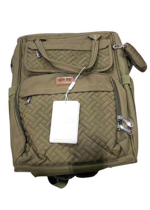 Shop BabbleRoo Diaper Bag Backpack, Army Green, Wide Top at GoodBuy Gear