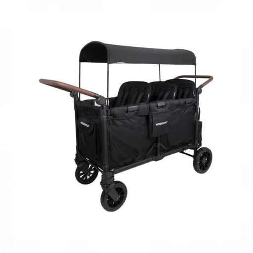 Shop Wonderfold W6 Luxe Pro Stroller Wagon, 2025, Jet Black at GoodBuy Gear