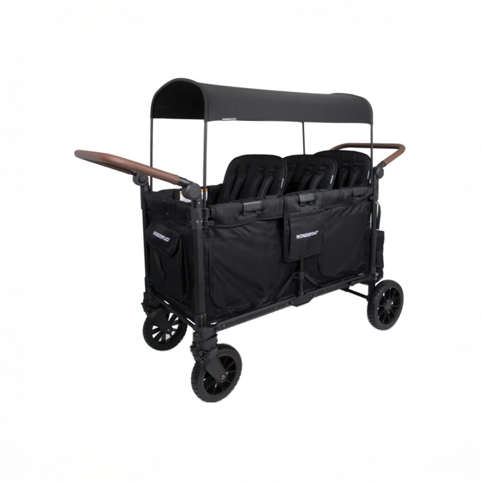 Shop Wonderfold W6 Luxe Pro Stroller Wagon, 2025, Jet Black at GoodBuy Gear