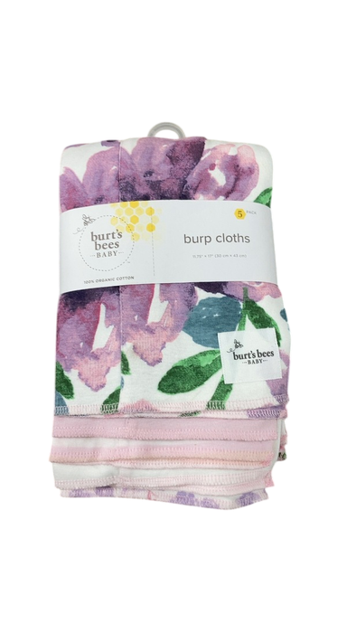 Shop Burt's Bees Baby Burp Cloths, 5-Pack, Watercolor Daylily at GoodBuy Gear