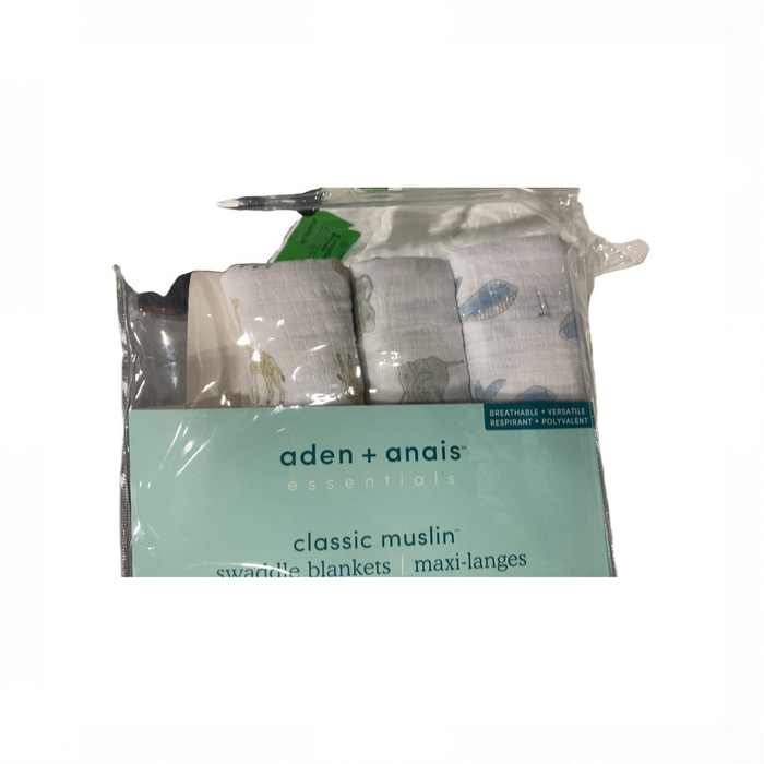 Shop Aden + Anais Cotton Muslin Swaddles Pack of 4, Natural History at GoodBuy Gear