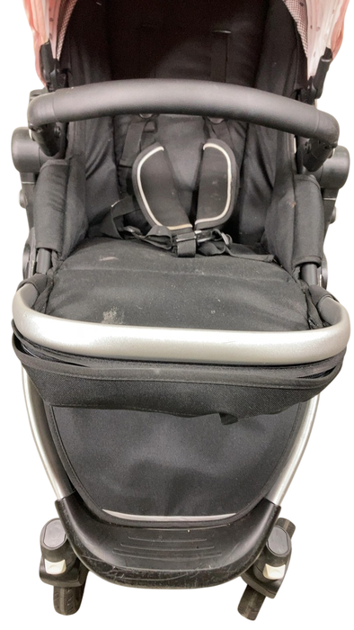 Shop Mockingbird Single 2.0 Stroller, 2024, Bloom, Silver With Black Leather, Watercolor Drops at GoodBuy Gear