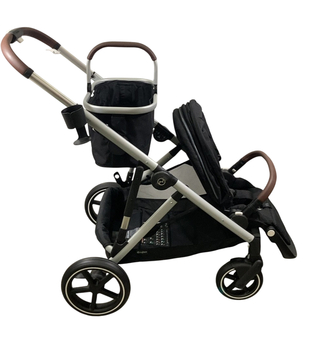 Shop Cybex Gazelle S Modular Stroller, 2024, Moon Black, Silver Frame at GoodBuy Gear