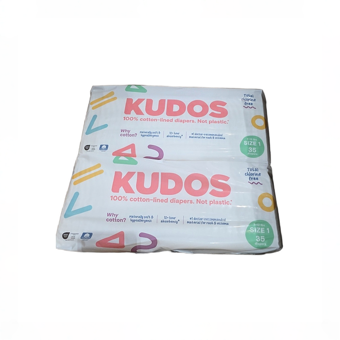 Shop DRAFT - Kudos Diapers, 210-Box, Size 1, White at GoodBuy Gear