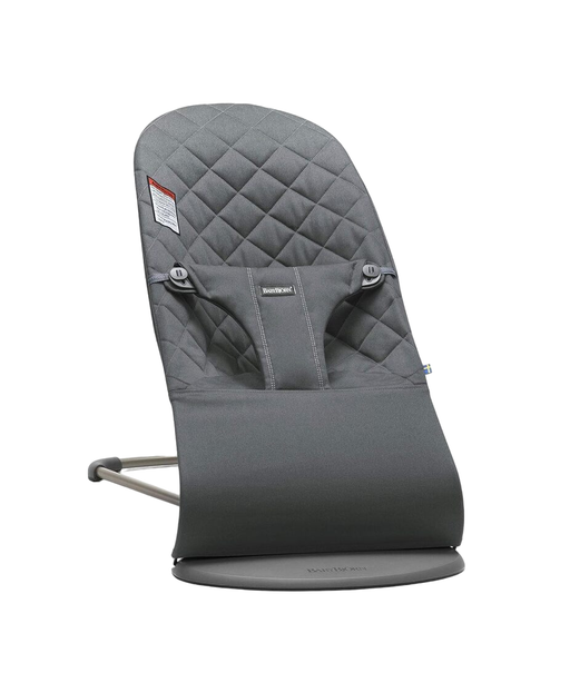 Shop BabyBjorn Bouncer Bliss, Dark Gray Frame, Anthracite Cotton Classic Quilt at GoodBuy Gear
