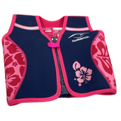 Shop Konfidence Original Swim Jacket, Pink Hibiscus Oahu, Small( 1.5-3 years) at GoodBuy Gear