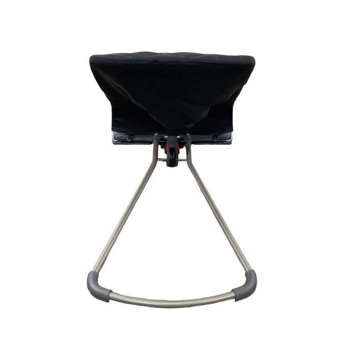 BabyBjorn Bouncer Bliss, Black Woven Classic Quilt, Dark Gray Frame