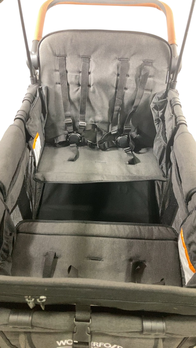 Shop Wonderfold W4 Luxe Quad Stroller Wagon, 2021, Charcoal Grey with Black Frame at GoodBuy Gear