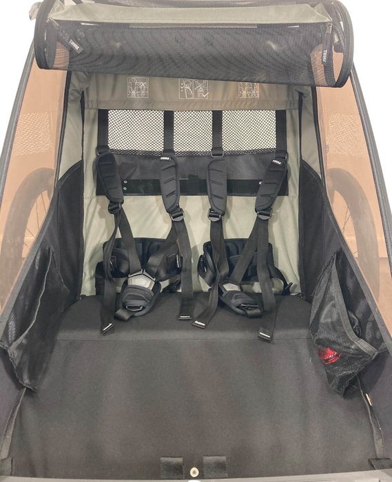 Shop Thule Chariot Lite Bike Trailer Stroller 2 Seat , 2021, Agave Black at GoodBuy Gear
