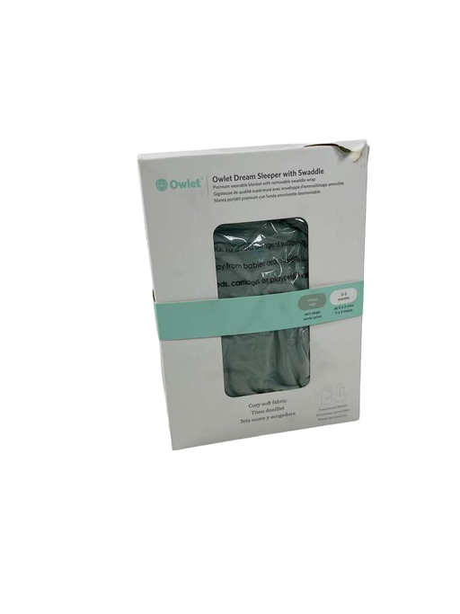 used Owlet Dream Sleeper Swaddle Wrap, 0-3 Months Sleepy Sage