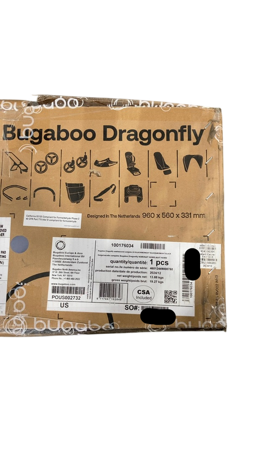 Shop Bugaboo Dragonfly Bassinet and Seat Stroller, 2024, Black, Midnight Black, Midnight Black at GoodBuy Gear