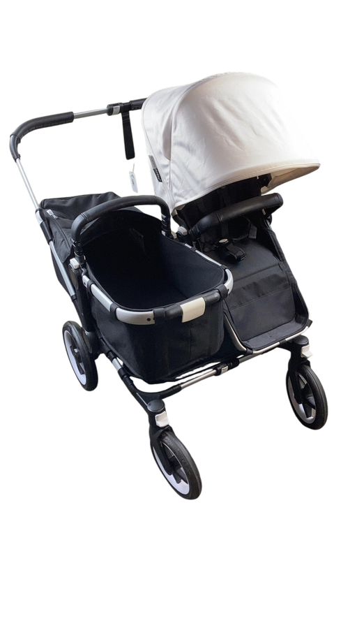 Shop Bugaboo Donkey 3 Duo Stroller, 2021, Fresh White, Black, Aluminium at GoodBuy Gear