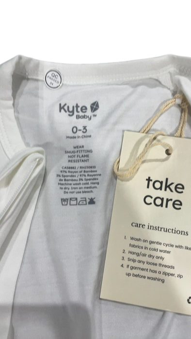 Shop Kyte Baby Footie, 0-3 Months, White at GoodBuy Gear