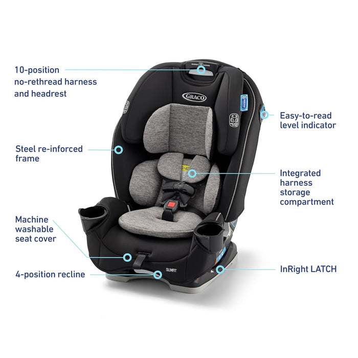 Shop Graco SlimFit 3-in-1 Convertible Car Seat, 2025, Jarret at GoodBuy Gear