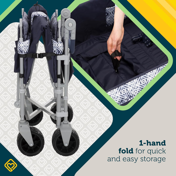 Safety 1st Summit Quad Wagon Stroller, Navy Link