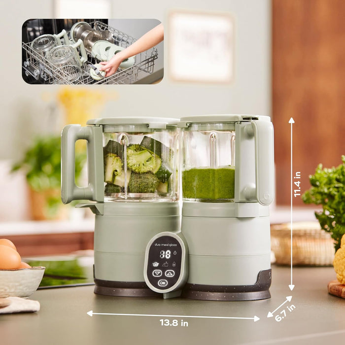 Shop Babymoov Duo Meal Glass Food Maker, Celadon Green at GoodBuy Gear