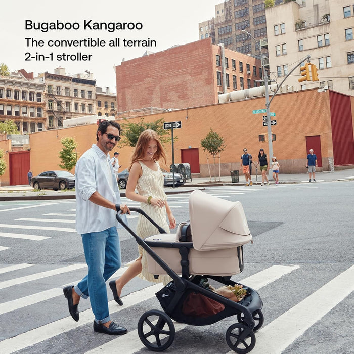 Bugaboo Kangaroo Single To Double Stroller, Black, Midnight Black, Misty White, 2025