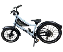 Shop Woom NOW 4 Bike, Ice Blue/Carbon Black at GoodBuy Gear