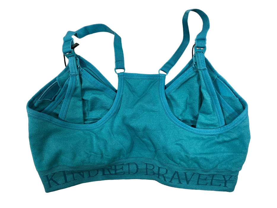 secondhand Kindred Bravely Sublime Nursing Sports Bra, Teal , Regular, Medium