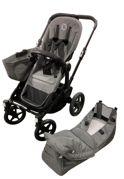 Shop Bugaboo Donkey 5 Mono Stroller, Black, Grey Melange, 2024, No Canopy at GoodBuy Gear