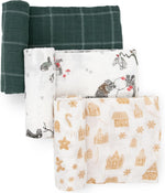 Shop Little Unicorn Cotton Muslin Swaddles 3-Pack, Snow Day at GoodBuy Gear
