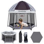 Shop Pamo Babe Premium Indoor and Outdoor Portable Baby Playpen, Grey at GoodBuy Gear