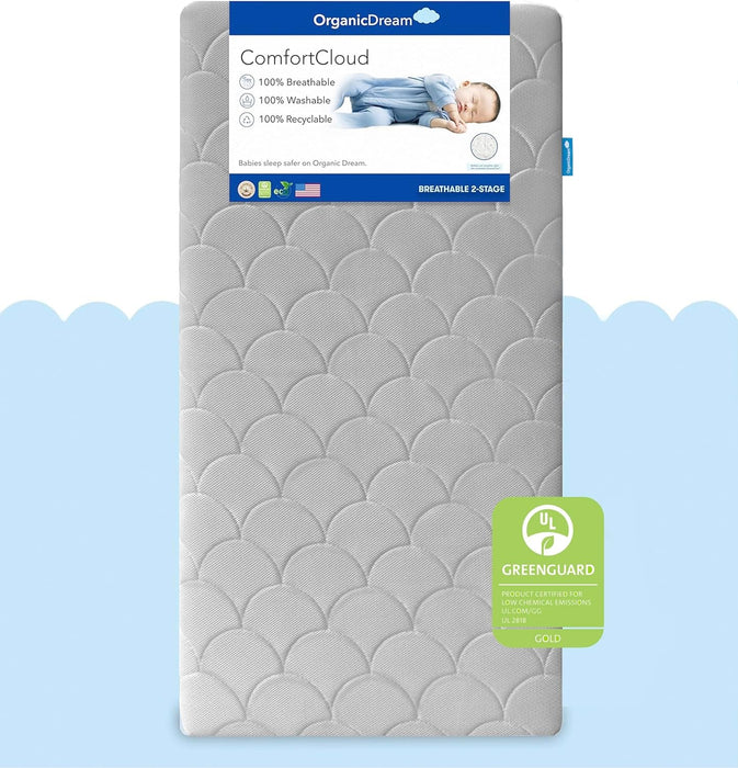 Shop Organic Dream ComfortCloud 2-Stage Crib Mattress, Grey at GoodBuy Gear