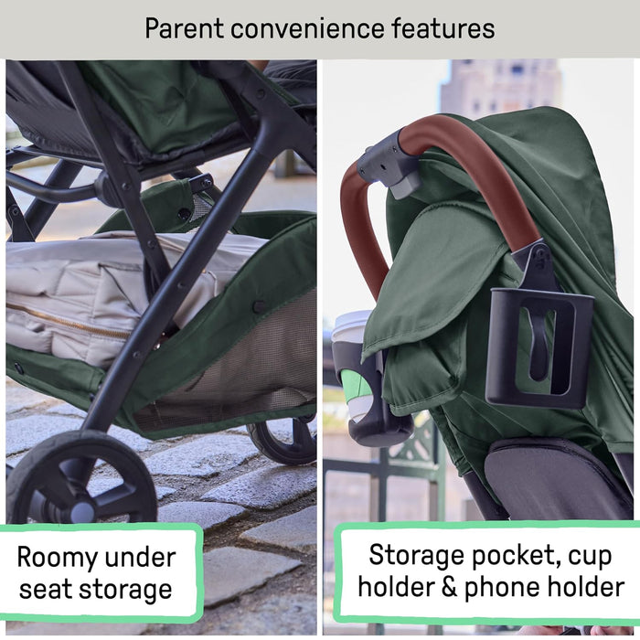 Ingenuity 3Dquickclose CS+ Compact Fold Stroller, Forest Green