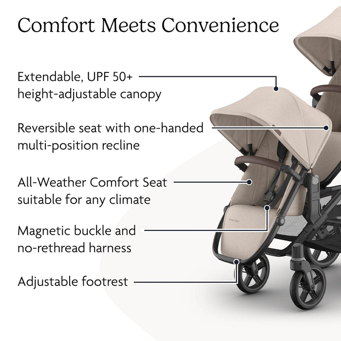 UPPAbaby RumbleSeat V3, 2026, Ada (Sandstone Melange/Chestnut Leather)