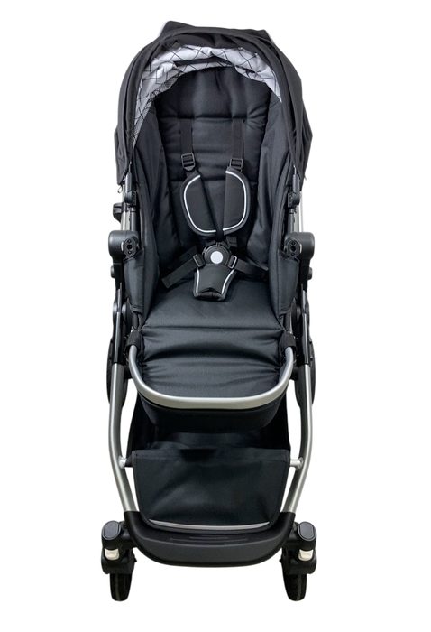Shop Mockingbird Single to Double 2.0 Stroller, 2024, Black, Silver With Penny Leather, Windowpane at GoodBuy Gear