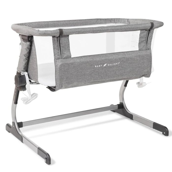 Shop Baby Delight Beside Me Dreamer Bassinet & Bedside Sleeper, Charcoal Tweed at GoodBuy Gear