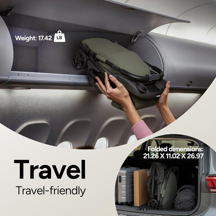 Mompush Lithe V2 Stroller, Black, 2025