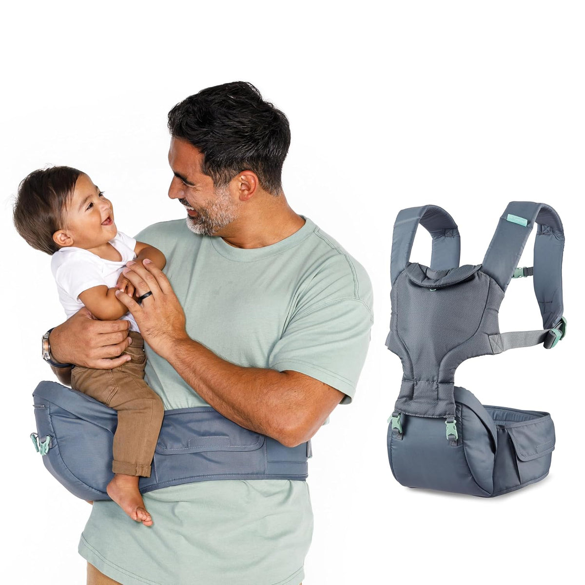 Tablet Hip Rider Infantino Hip Rider Plus 5-in-1 Carrier, Grey - Open Box — GoodBuy Gear