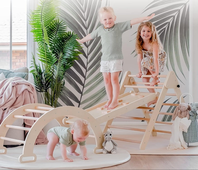 Tiny Land 5-in-1 Montessori Climbing Set, Natural