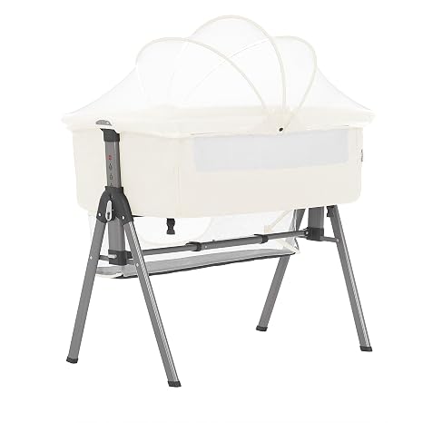Shop Dream On Me Lotus Bassinet and Bedside Sleeper, ivory at GoodBuy Gear