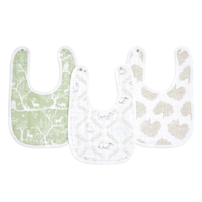 Aden + Anais Muslin Snap Bibs (3 Pack), Harmony