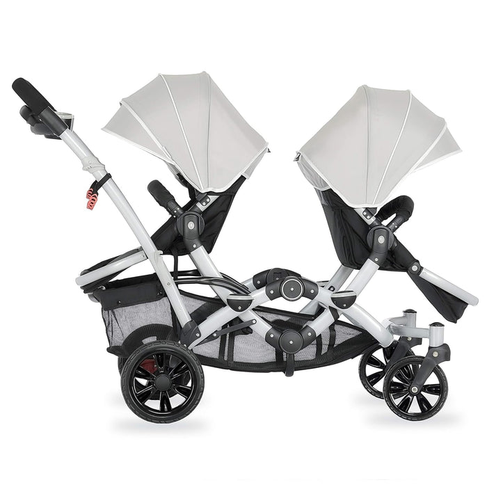 Dream On Me Track Tandem Stroller Face to Face Edition, 2025, Light Grey