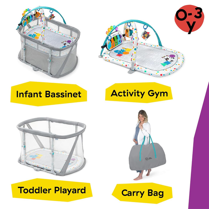 Shop Baby Einstein Kick & Snooze 3-in-1 Foldable Playard, Grey at GoodBuy Gear