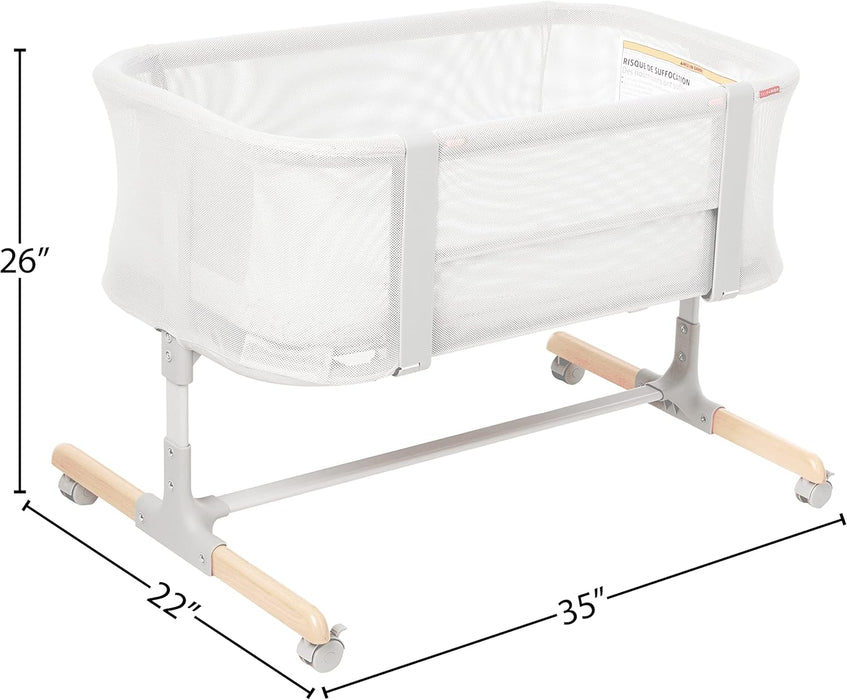 Skip Hop Cozy-Up 2-in-1 Bedside Sleeper and Bassinet, Grey