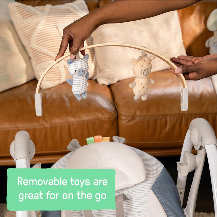 Ingenuity Every Season Swing 'n Go Portable Swing, Chambray