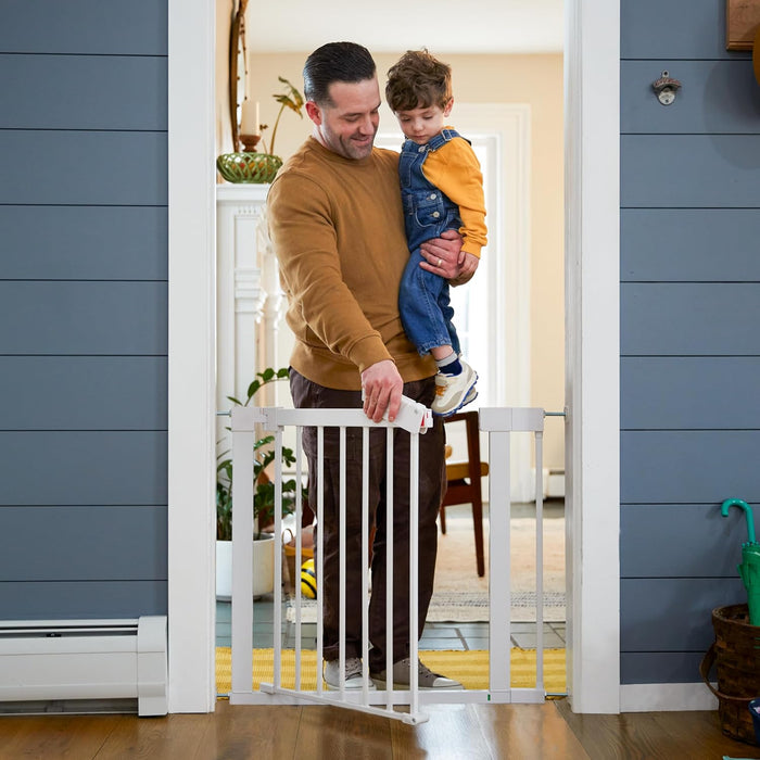 Safety 1st Pressure-Check Gate with SecureTech, White