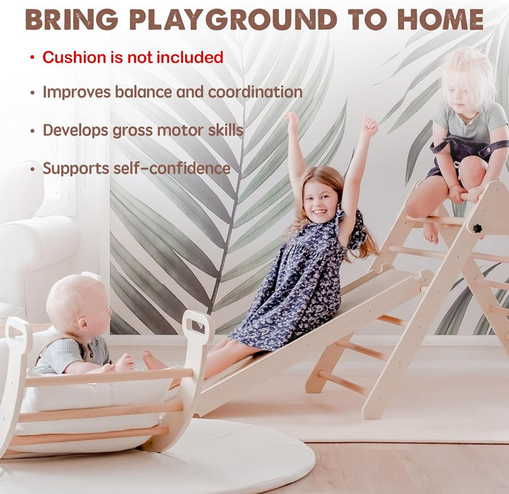 Tiny Land 5-in-1 Montessori Climbing Set, Natural