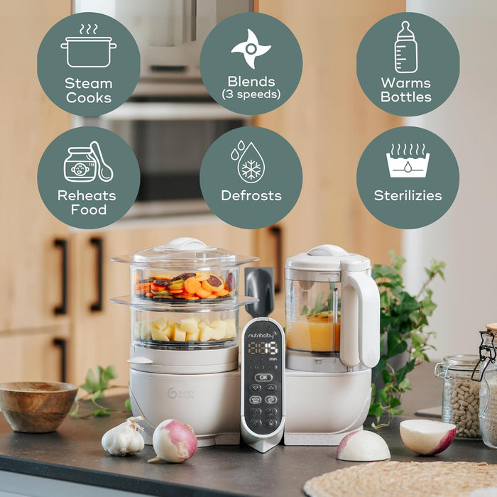 Shop Babymoov Duo Meal Station Food Maker, Mineral Beige at GoodBuy Gear