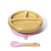 Shop Avanchy Bamboo Suction Baby Plate and Spoon, Pink at GoodBuy Gear