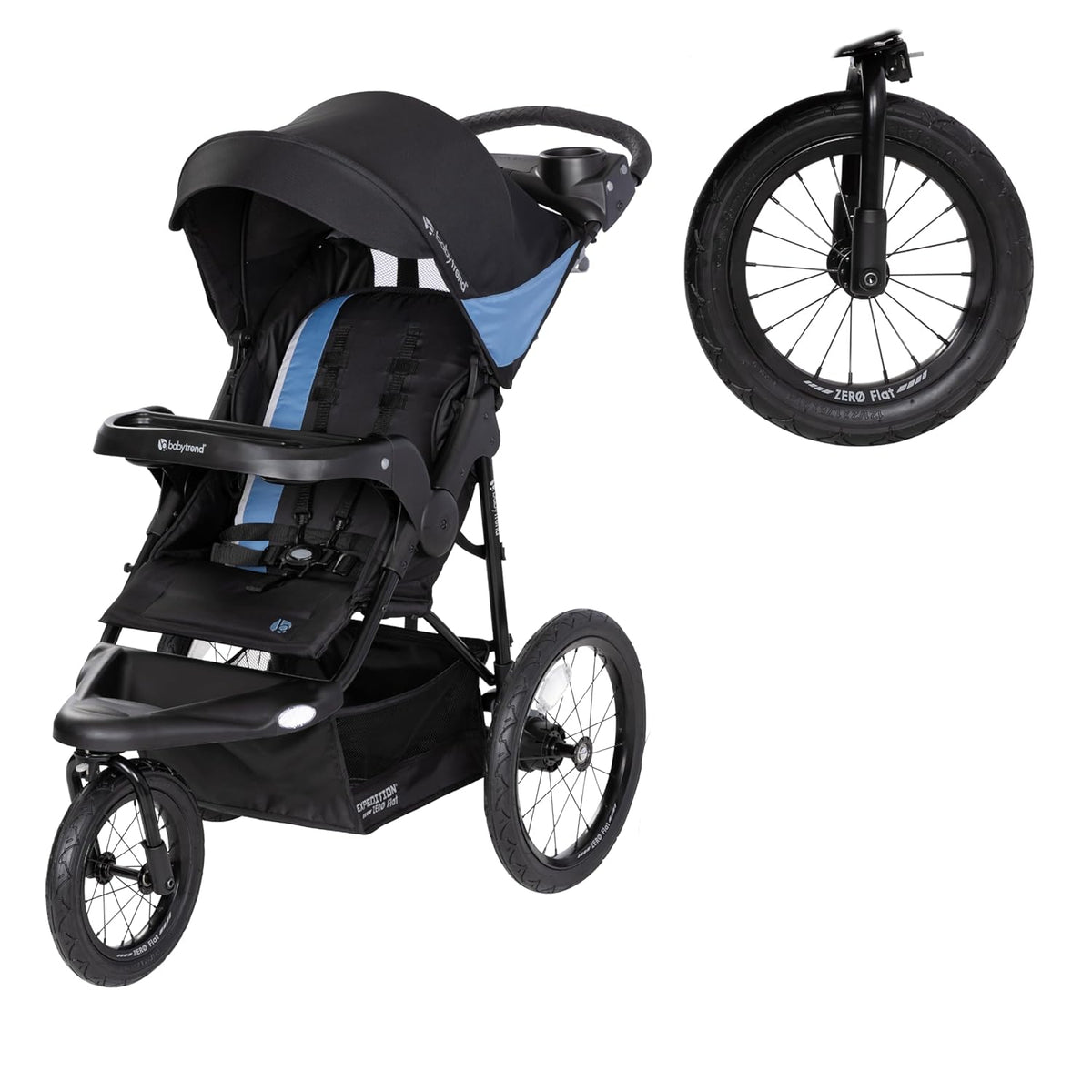 range lx jogging stroller Baby Trend Zero Flat Jogger with LED Lights, 2025, Dash Blue